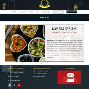 Yemeni Restaurant Website Design